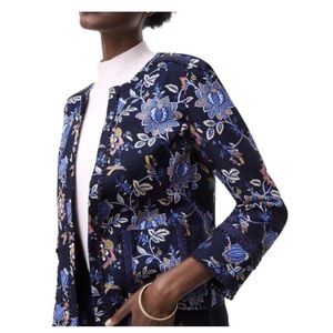Loft size 4 floral birds open blazer/ jacket
